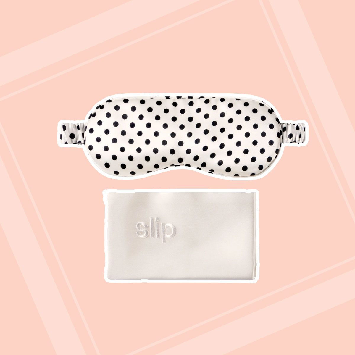 gifts for people who have everything Slip White Polka Dot Pillowcase Sleep Mask Set