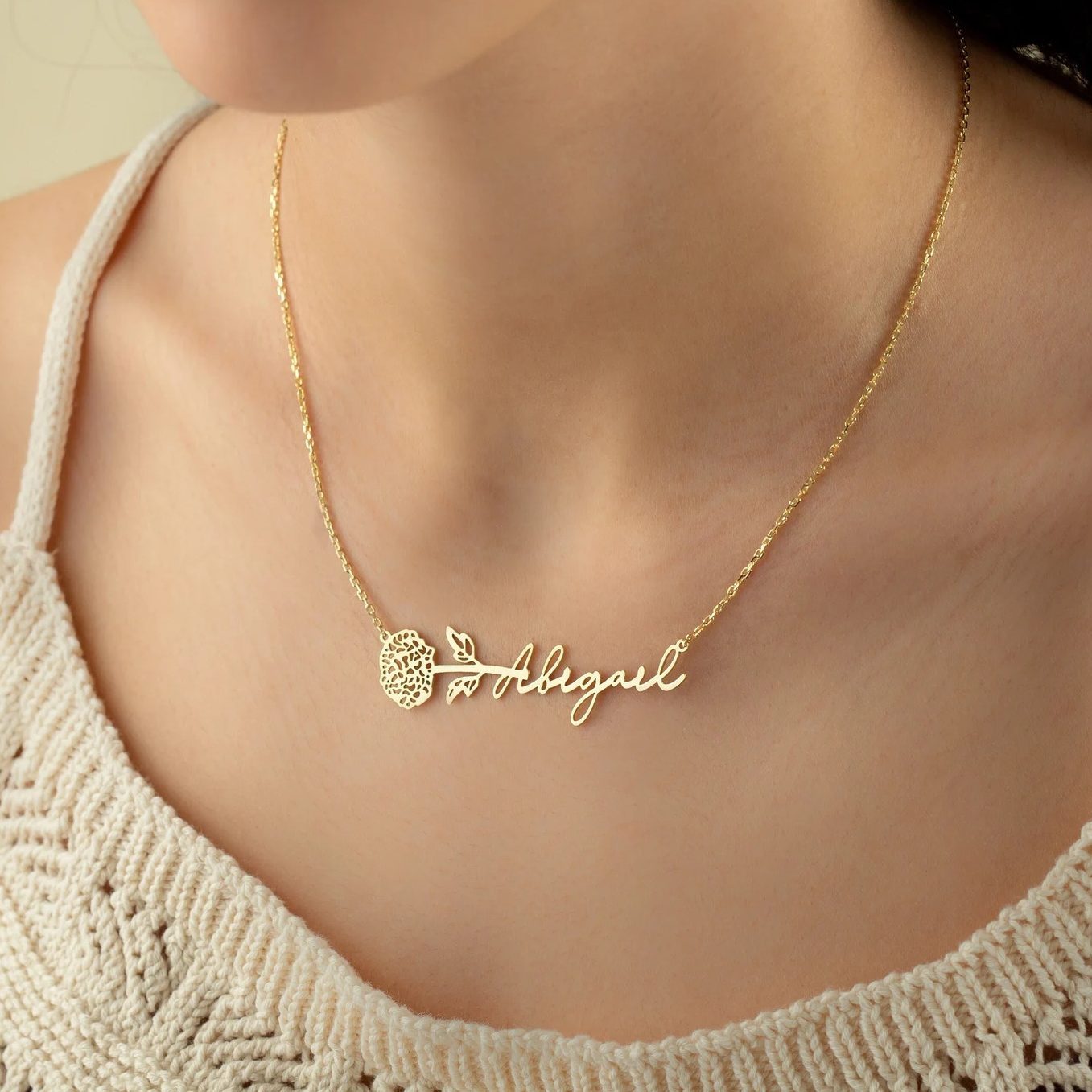 Floral Name Necklace Ecomm Via Etsy.com