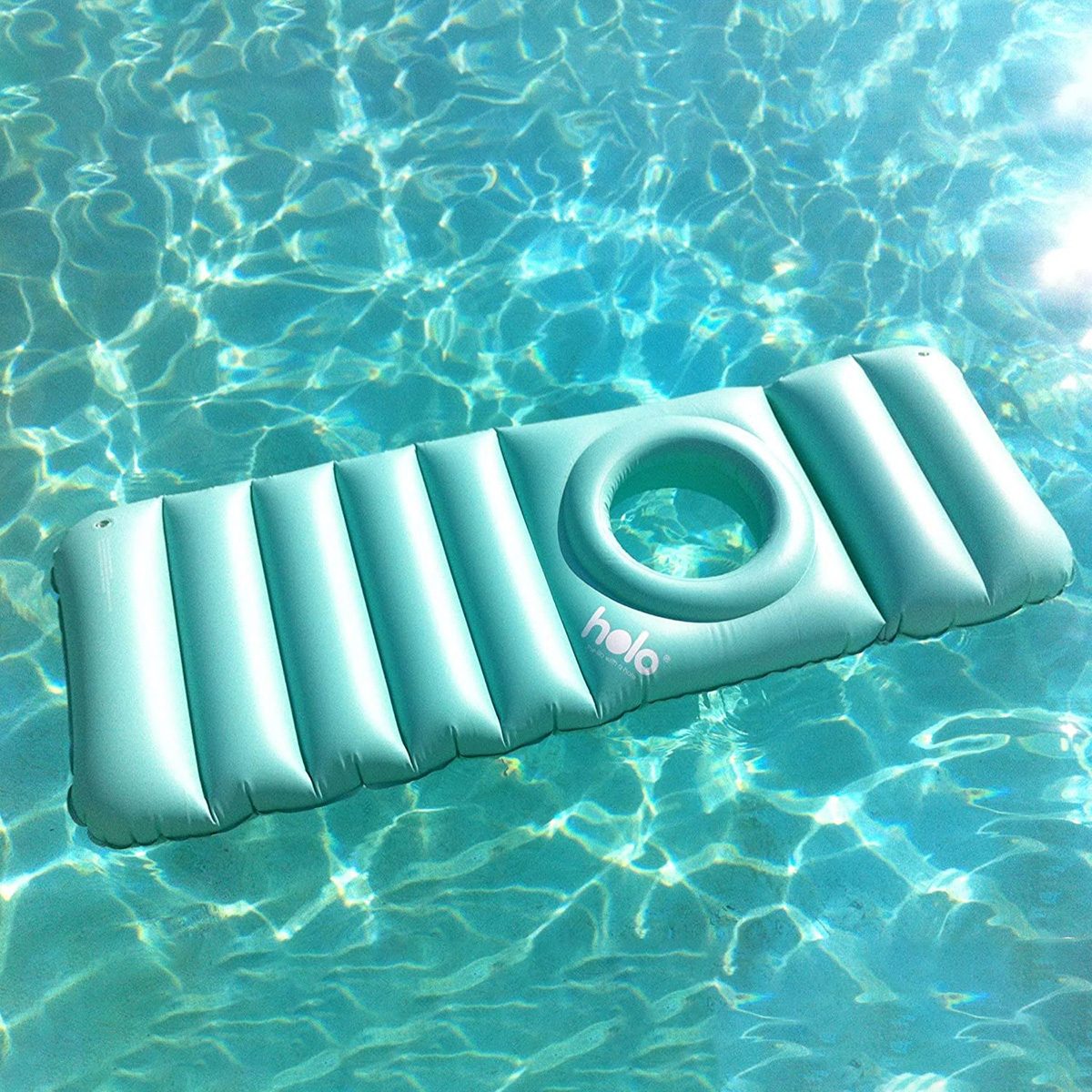 HOLO The Original Inflatable Pregnancy Pillow, Pregnancy Bed + Maternity Raft Float with a Hole to Lie on Your Stomach During Pregnancy, Safe for Land + Water, Mint