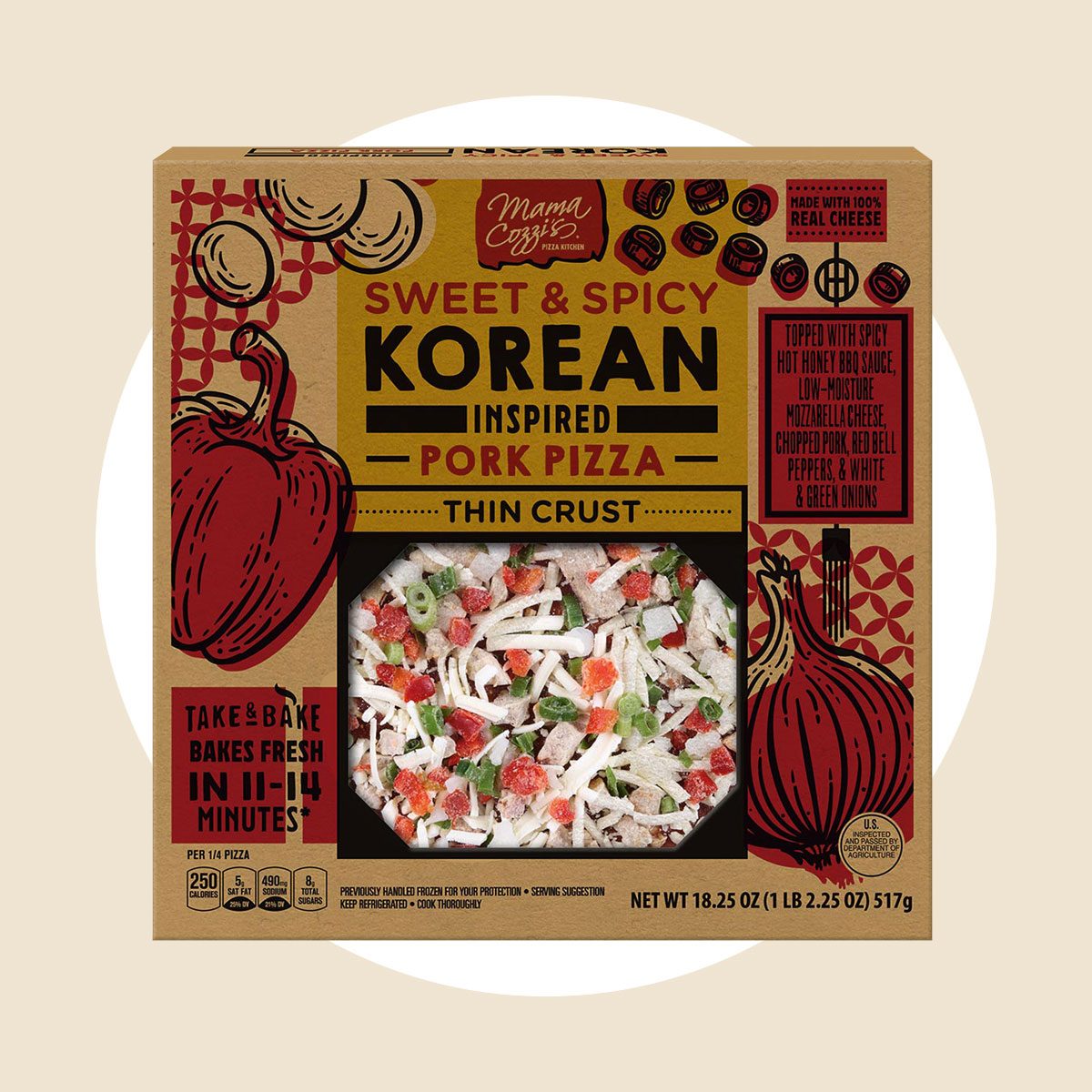 Mama Cozzi's Pizza Kitchen Sweet and Spicy Korean Pork Deli Pizza