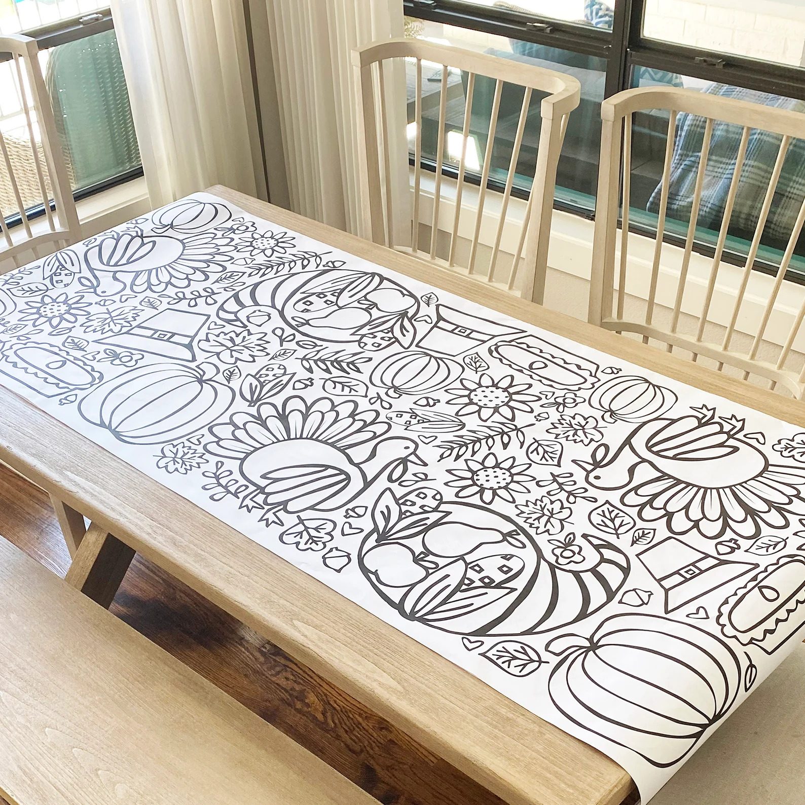 Giant Thanksgiving Coloring Poster Ecomm Via Etsy.com