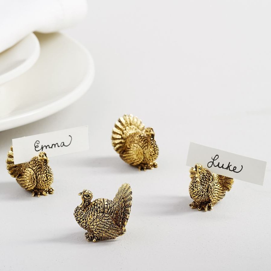 Gold Turkey Place Card Holders Ecomm Via Potterybarn.com