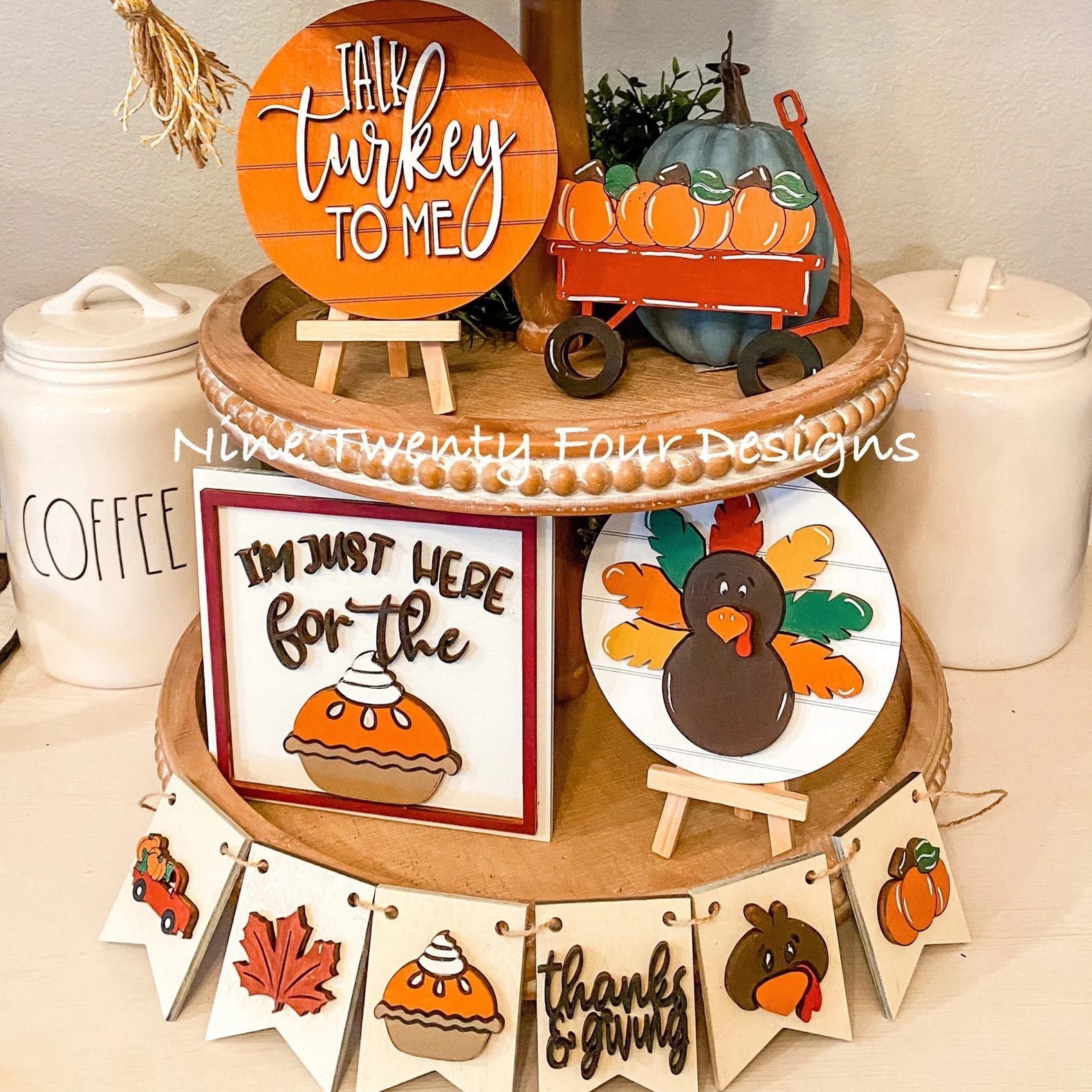 Thankgiving Tiered Tray Decor Signs Ecomm Via Etsy.com
