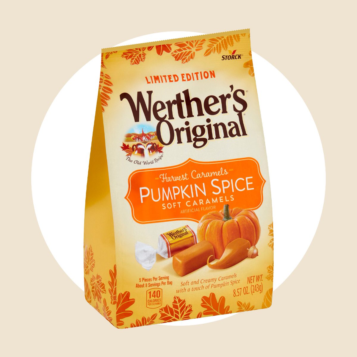 Werther's Original Harvest Pumpkin Spice Soft Caramel Candy Ecomm Walmart.com