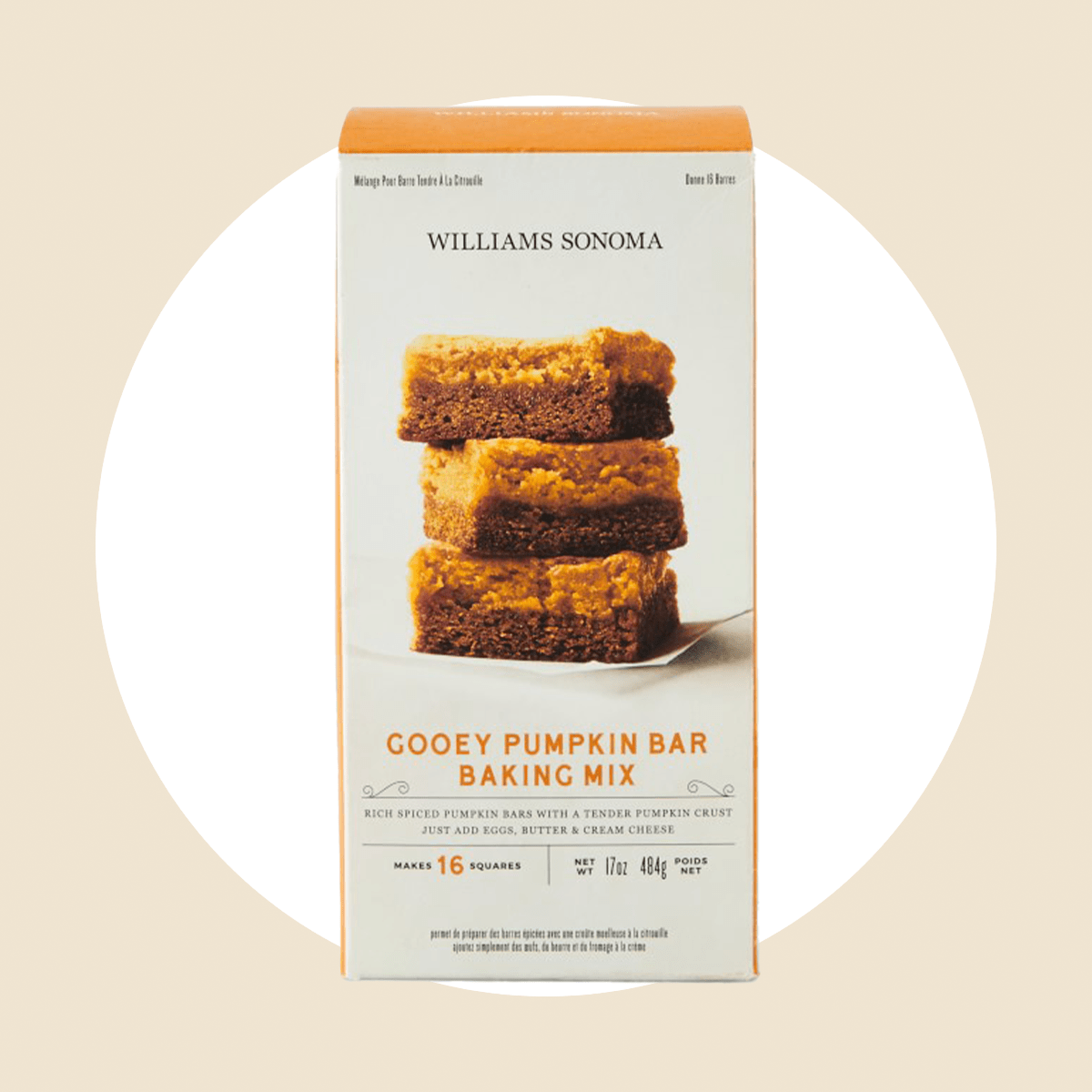Goey Pumpkin Bar Baking Mix Ecomm Via Williams Sonoma.com
