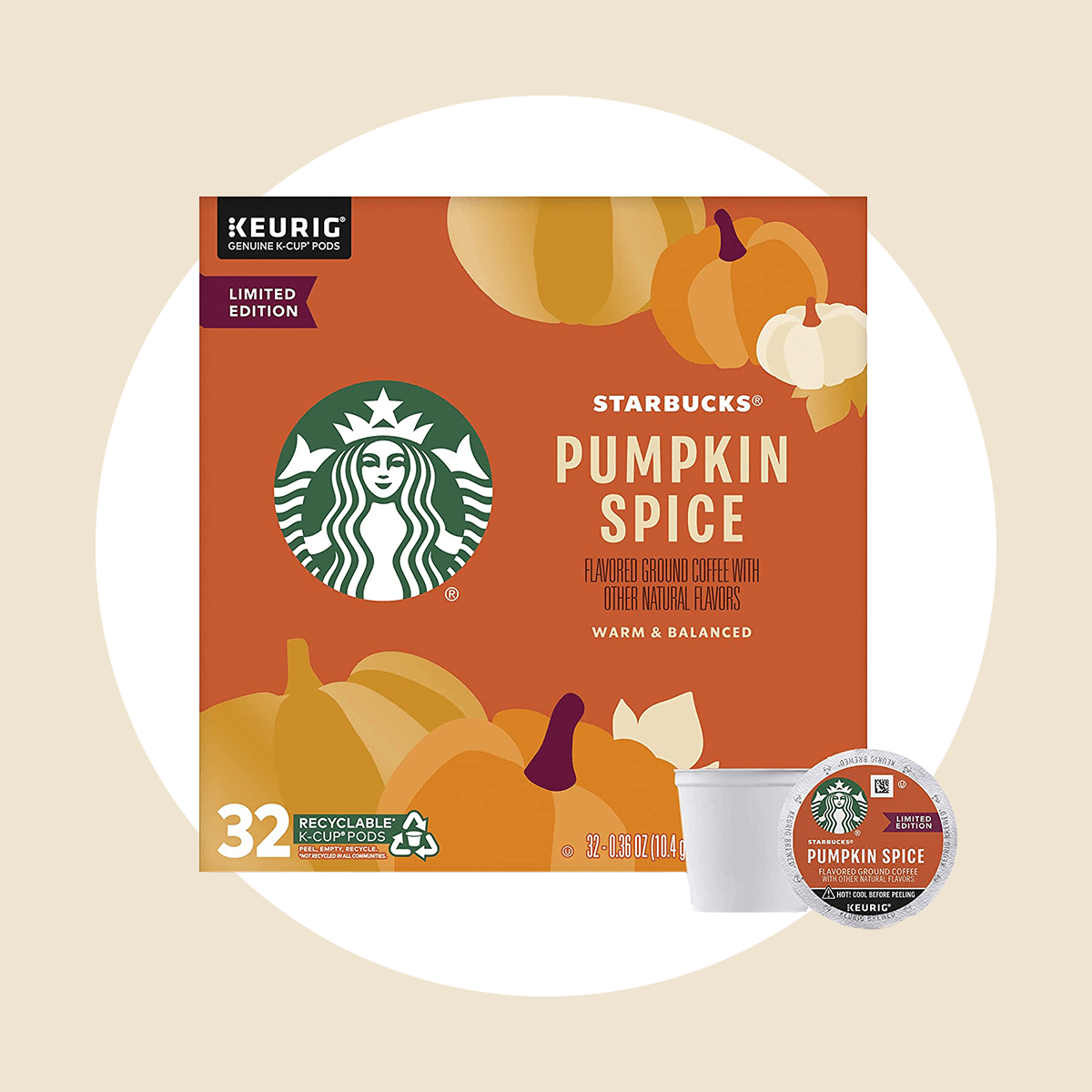 Starbucks K Cup Coffee Pods Pumpkin Spice Ecomm Via Amazon.com