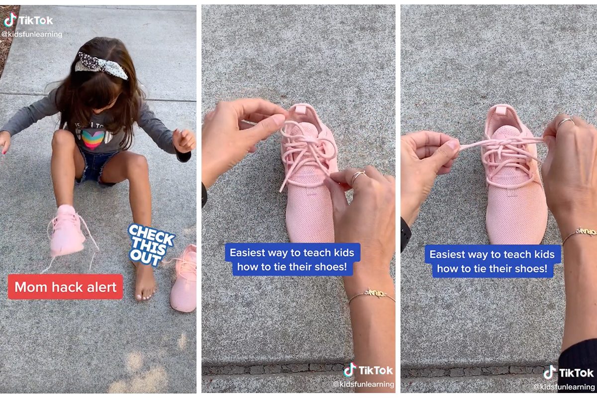 This TikTok Hack Shows You How to Teach Kids to Tie Shoes—and It’s Super Easy