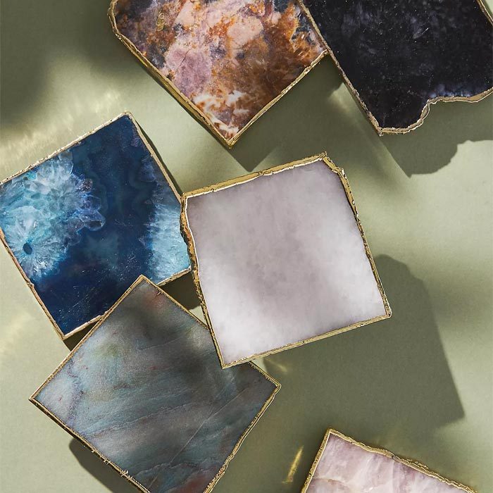 Gilded Agate Coasters