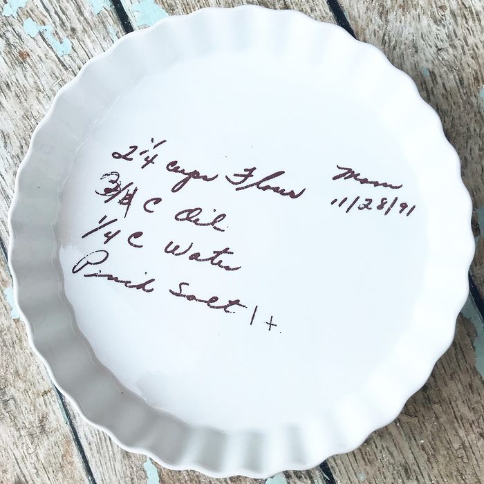 Heirloom Recipe Pie Plate