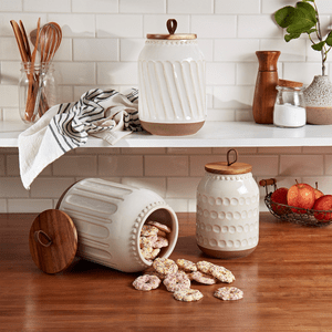 Wood Lid Canisters Via Overstock.com Ecomm