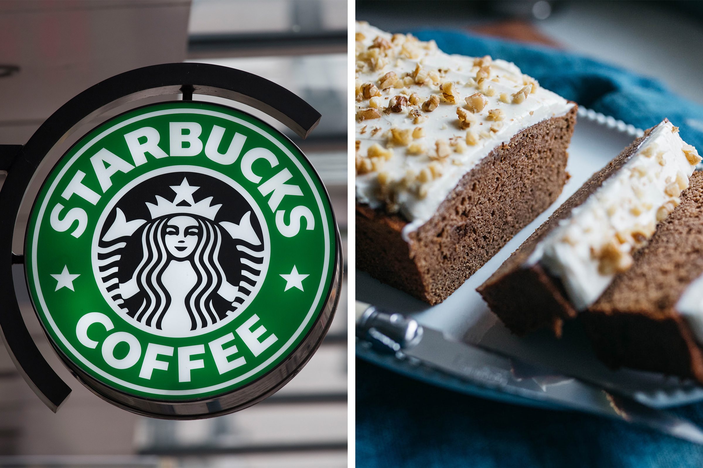 Starbucks Store Sign And Gingerbread Loaf