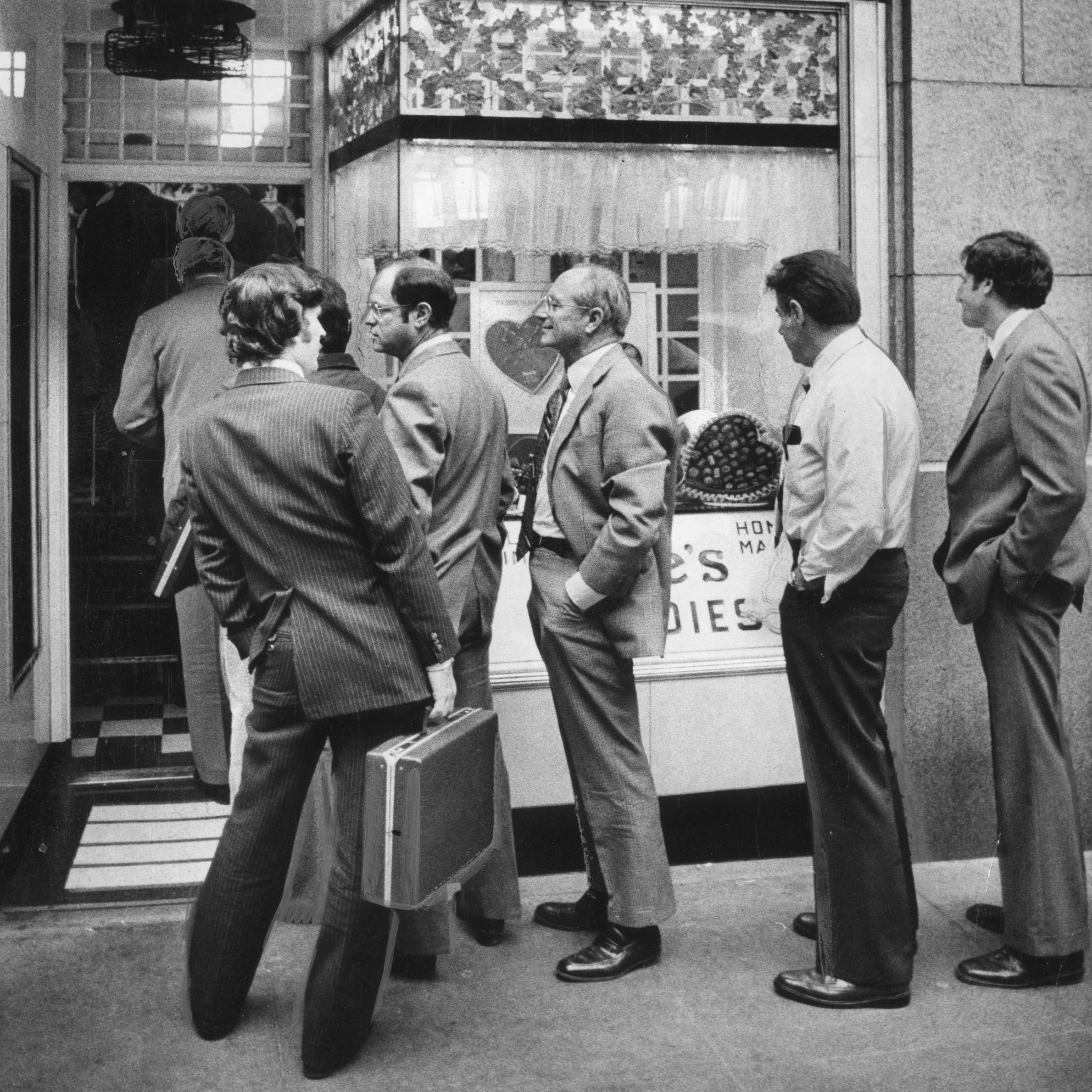 The day before Valentine's Day at See's Candy, February 13, 1980 Photo ran 02/14/1980, P. 3 (Photo by Gary Fong/San Francisco Chronicle via Getty Images)