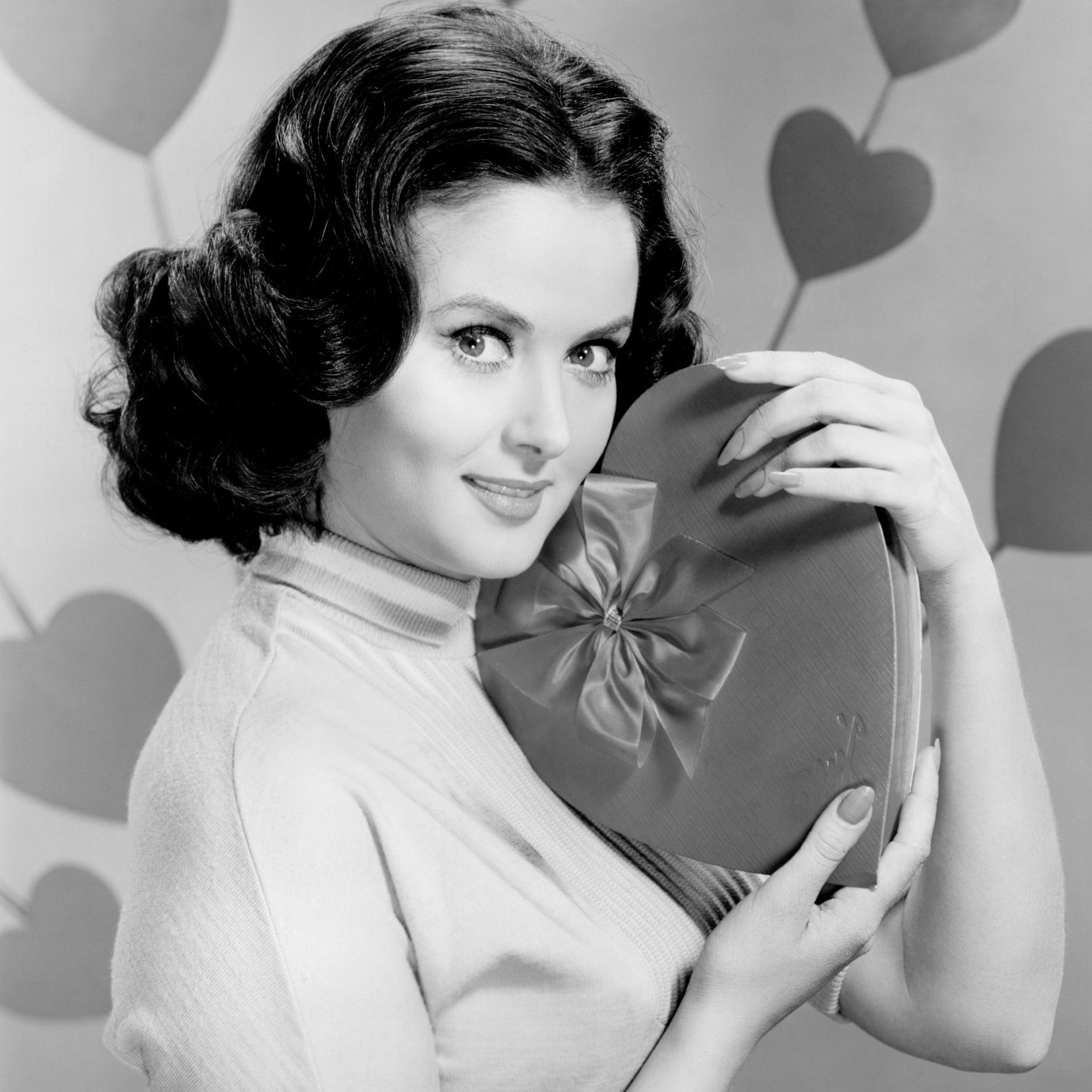 Nancy Walters on Valentine's Day in the early 1960's