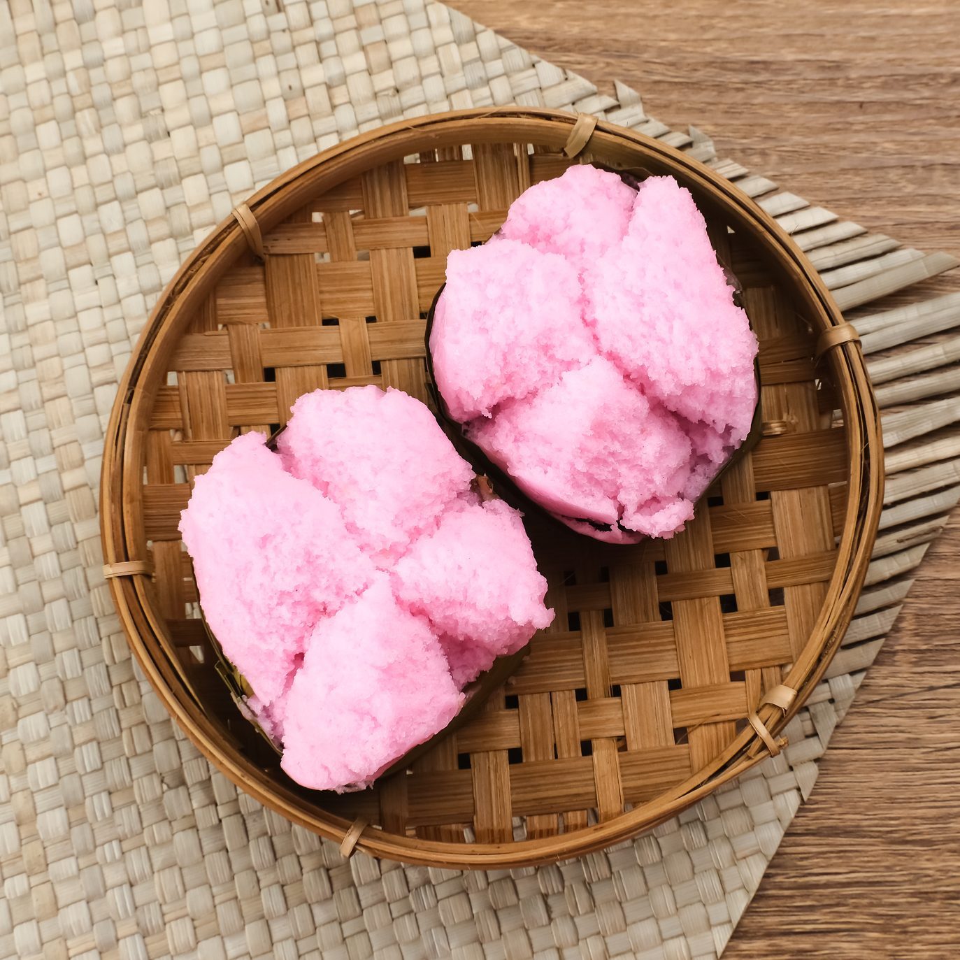 Kue Mangkok (Chinese fa gao) known as fortune cake, usually for Chinese New Year.