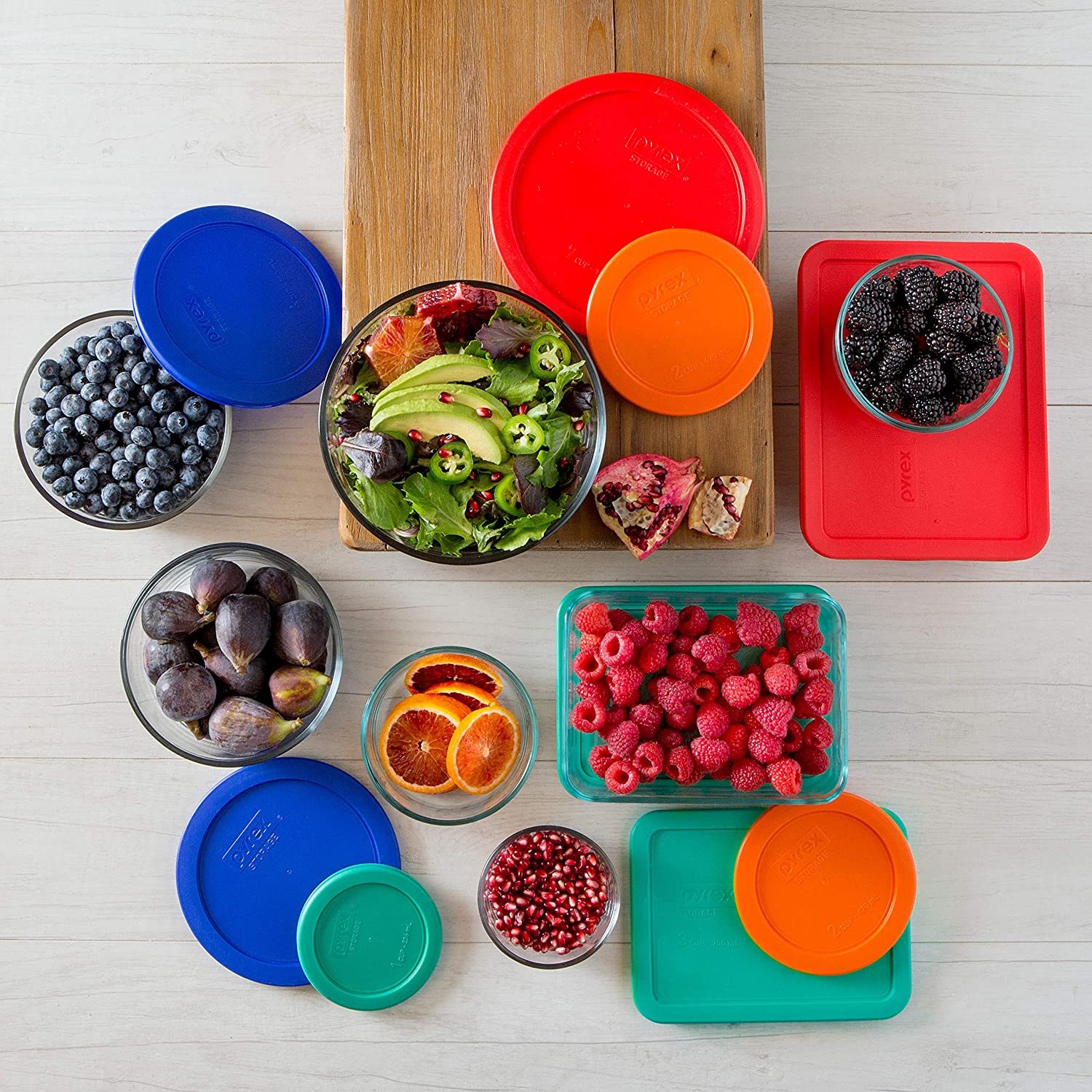 Pyrex Simply Store 18 Pc Glass Food Storage Containers Set