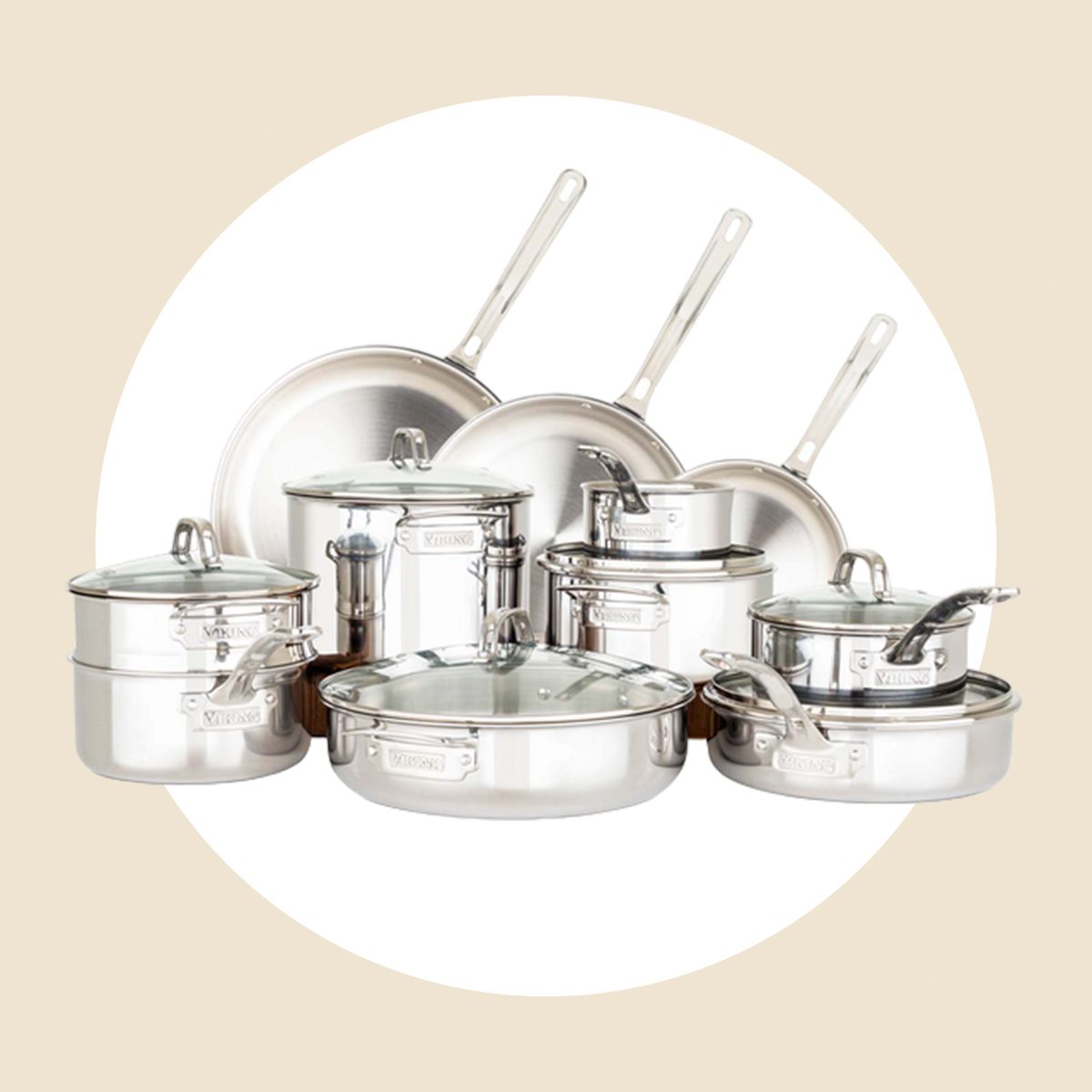 Viking 17 Piece Stainless Steel Cookware Set