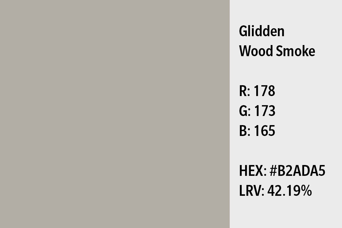 Glidden Wood Smoke Paint Color