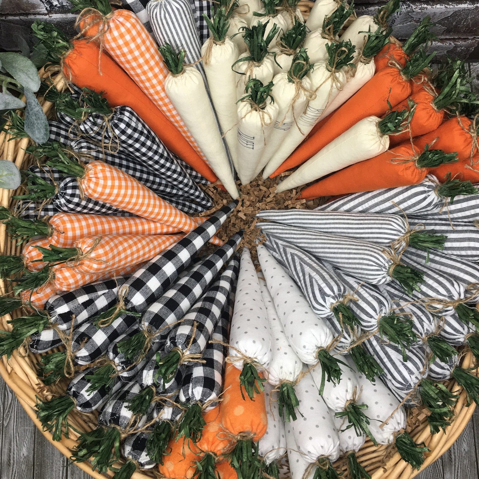 Farmhouse Fabric Easter Carrots