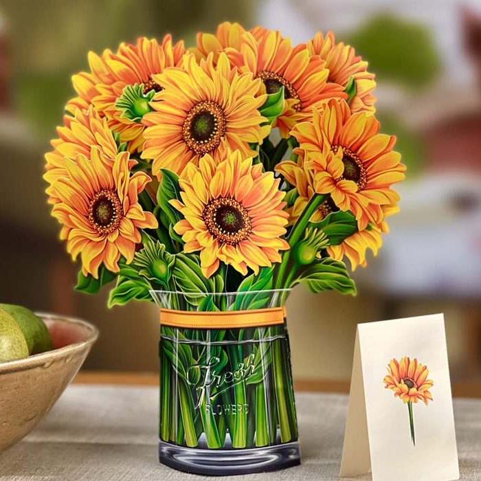 Sunflower Bouquet Pop Up Card