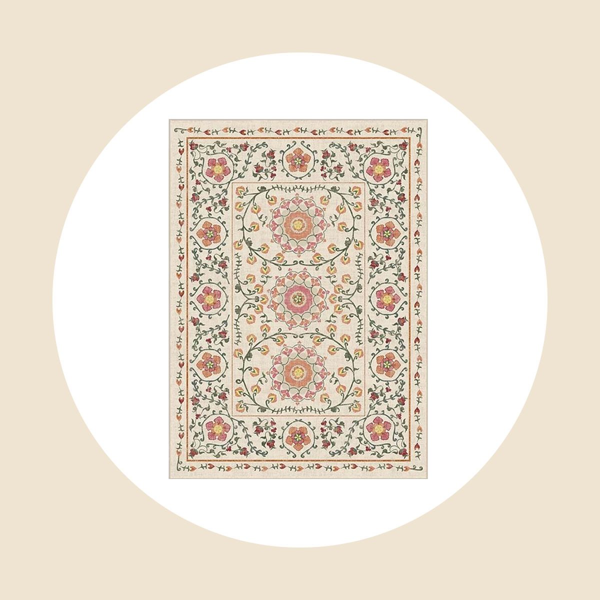 Suzani Coral Rug