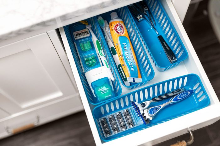 dollar tree bathroom organizer