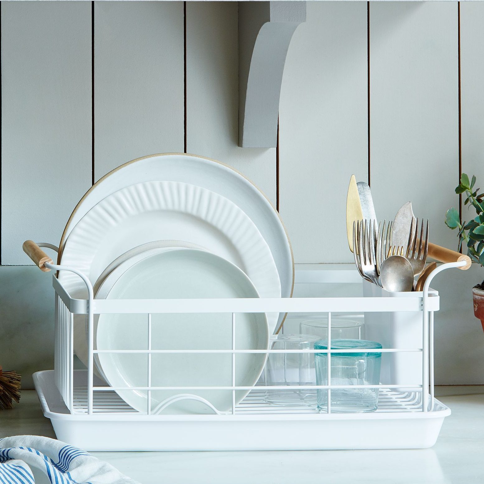Wood Handled Dish Rack