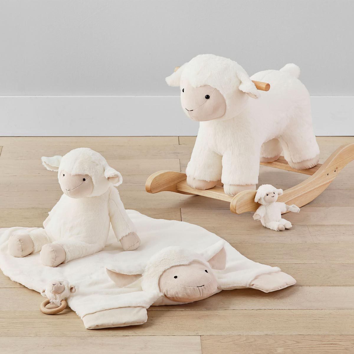 Lamb Critter Nursery Rocker 