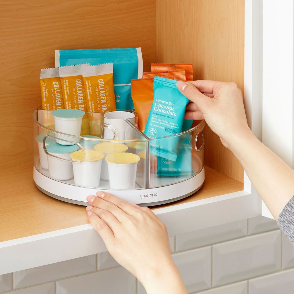 YouCopia Crazy Susan Turntable with Bins