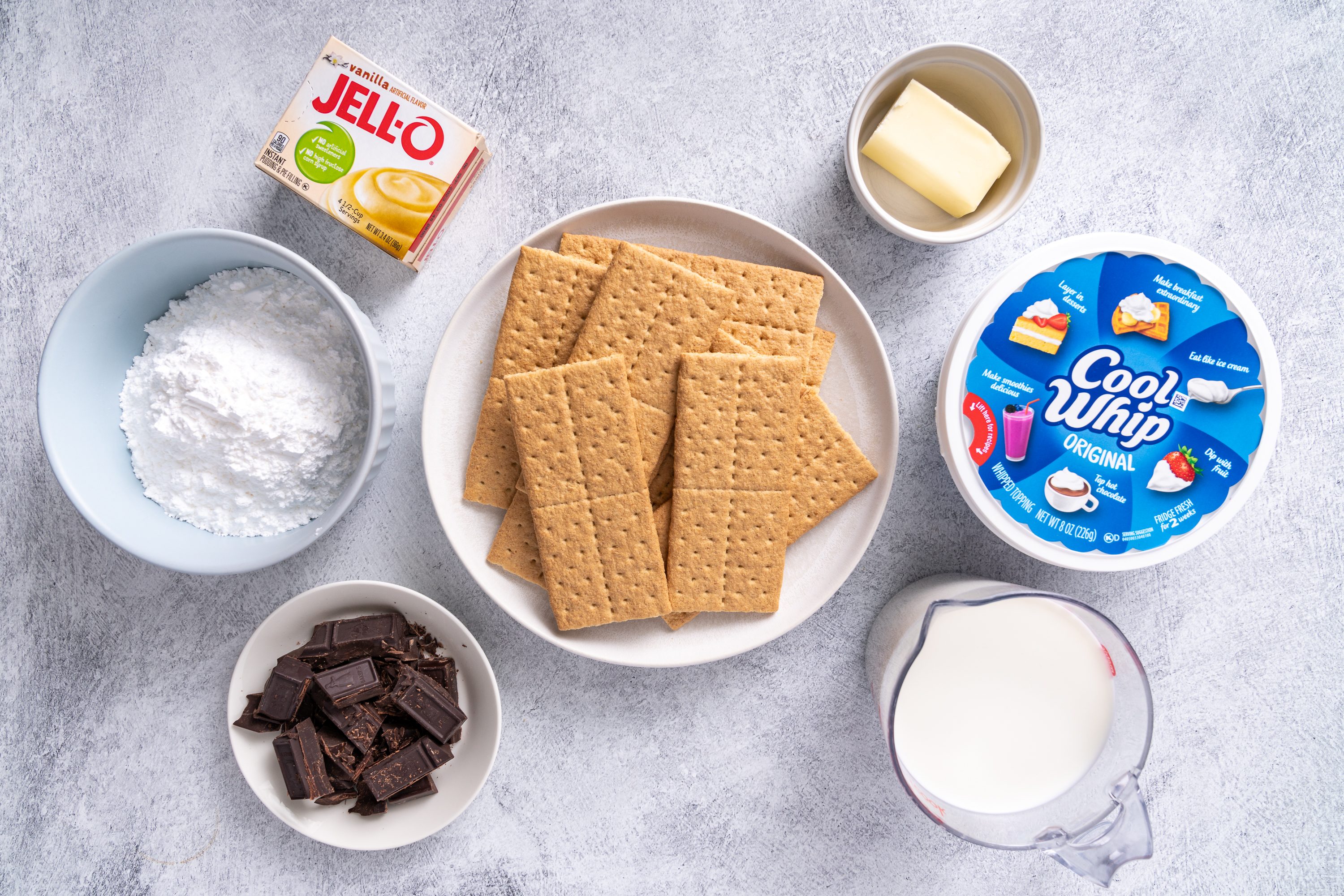 Chocolate Eclair Squares Ingredients