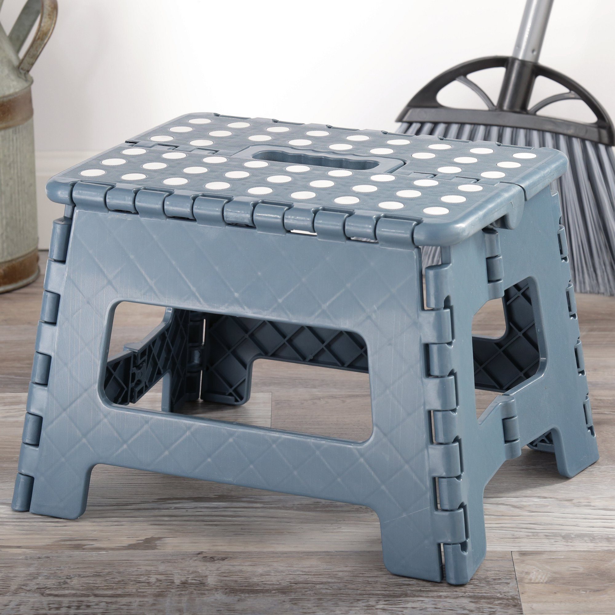 Great Value Plastic Folding Single Step Stool Ecomm Via Walmart.com