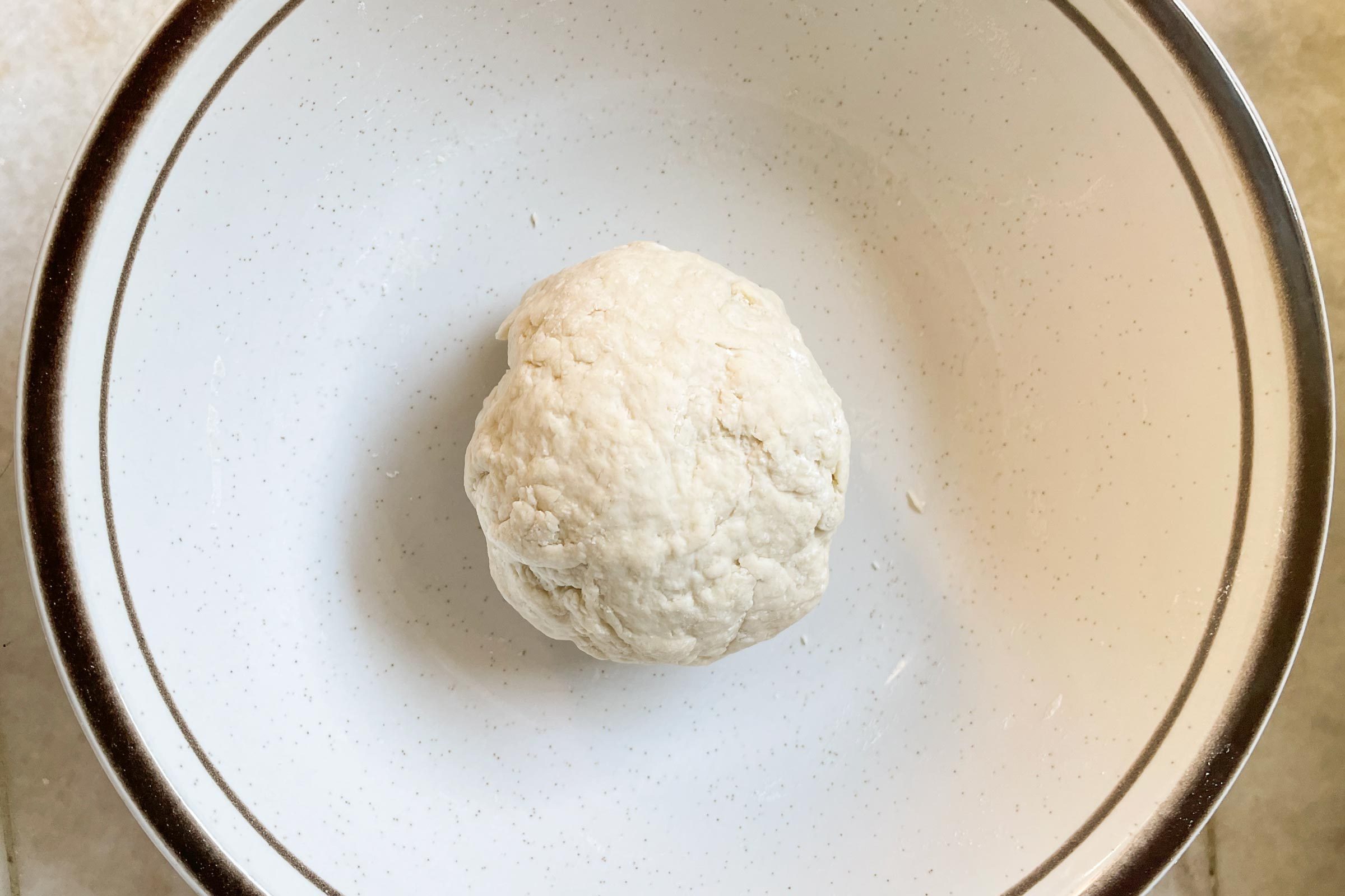 ball of udon noodle dough in a bowl