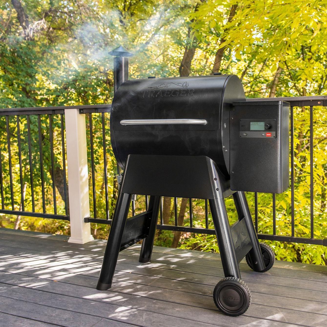 grill outside on a patio