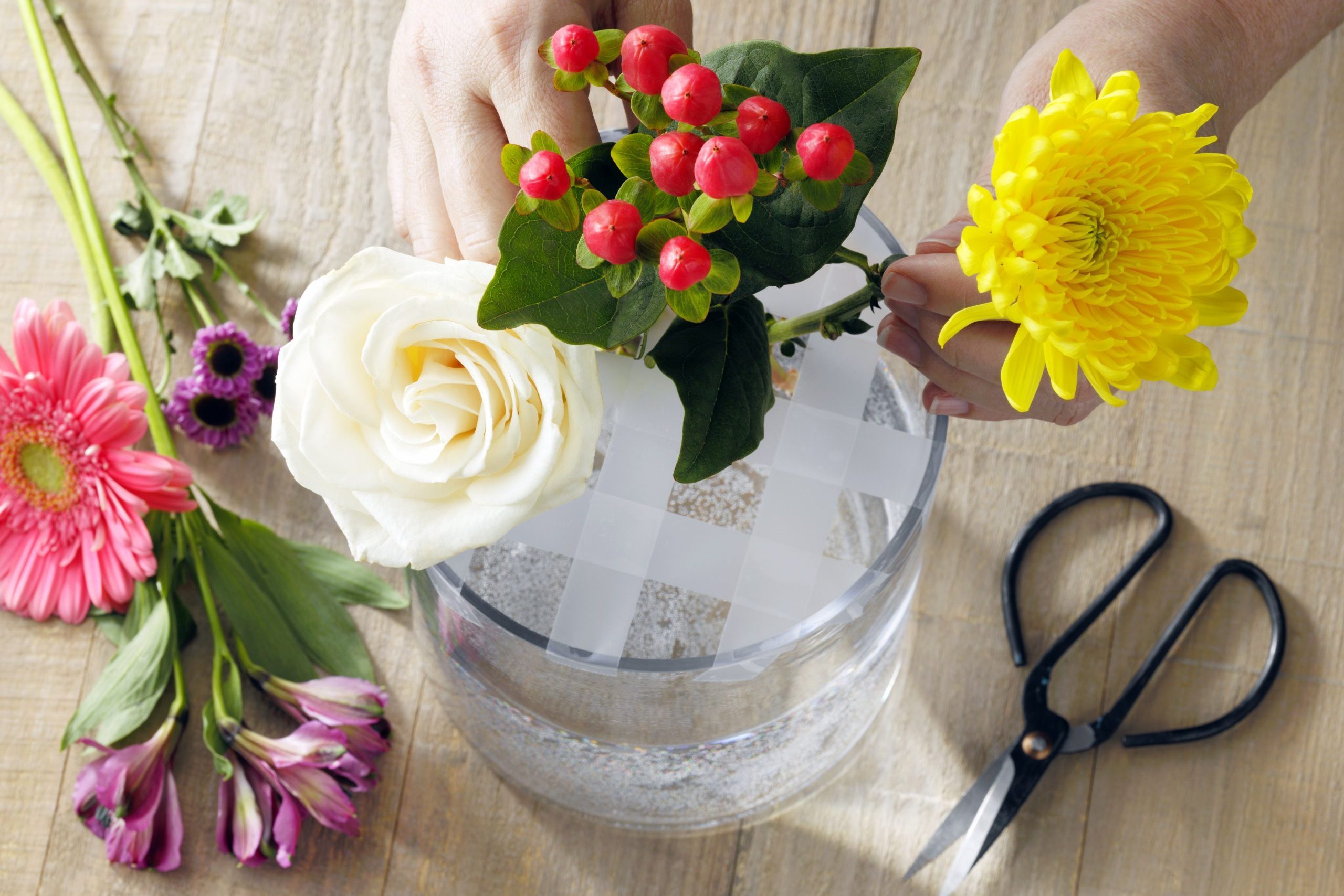 Tiktok Floral Arrangement; How To Step 3