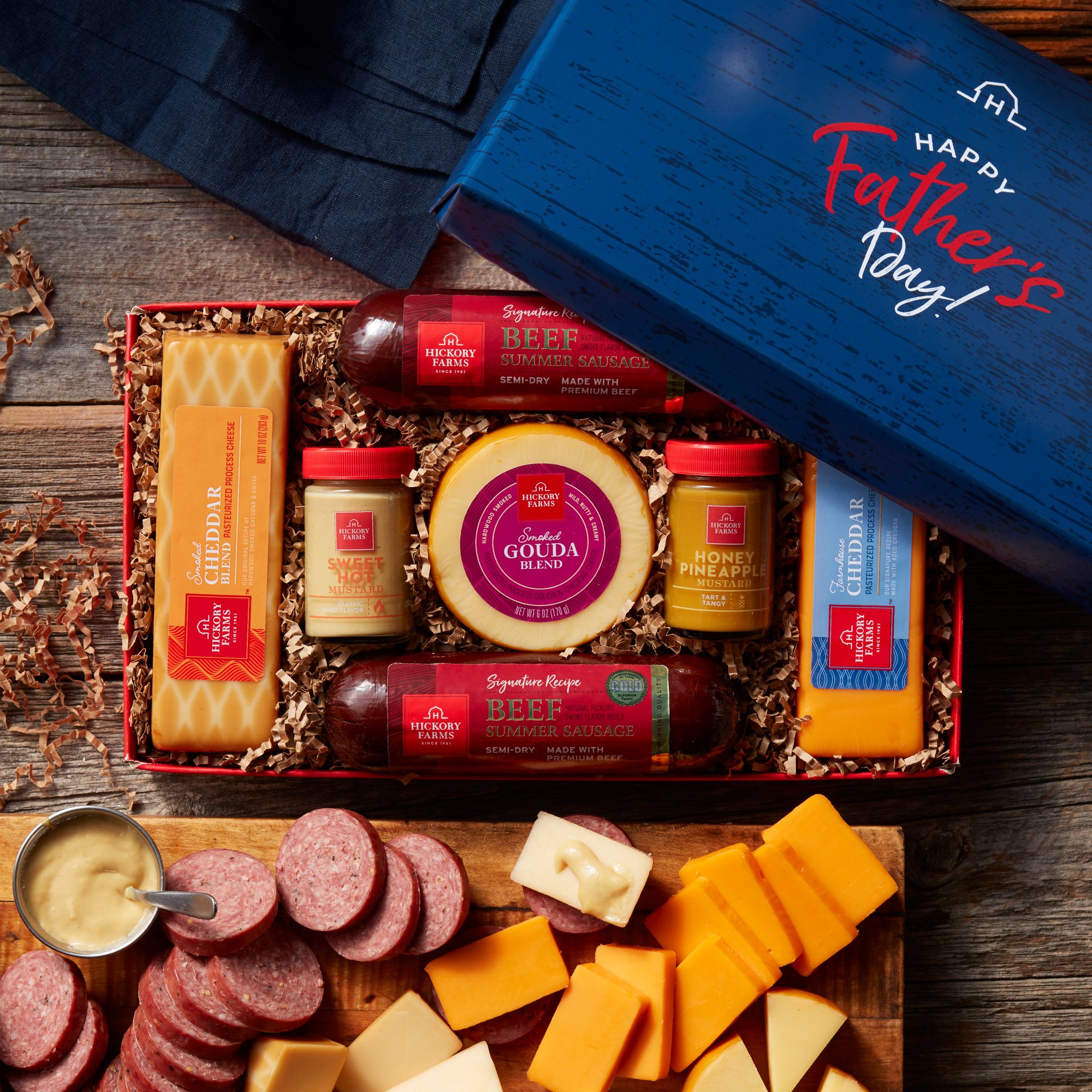 Summer Sausage And Cheese Gift Box Ecomm Via Hickoryfarms.com