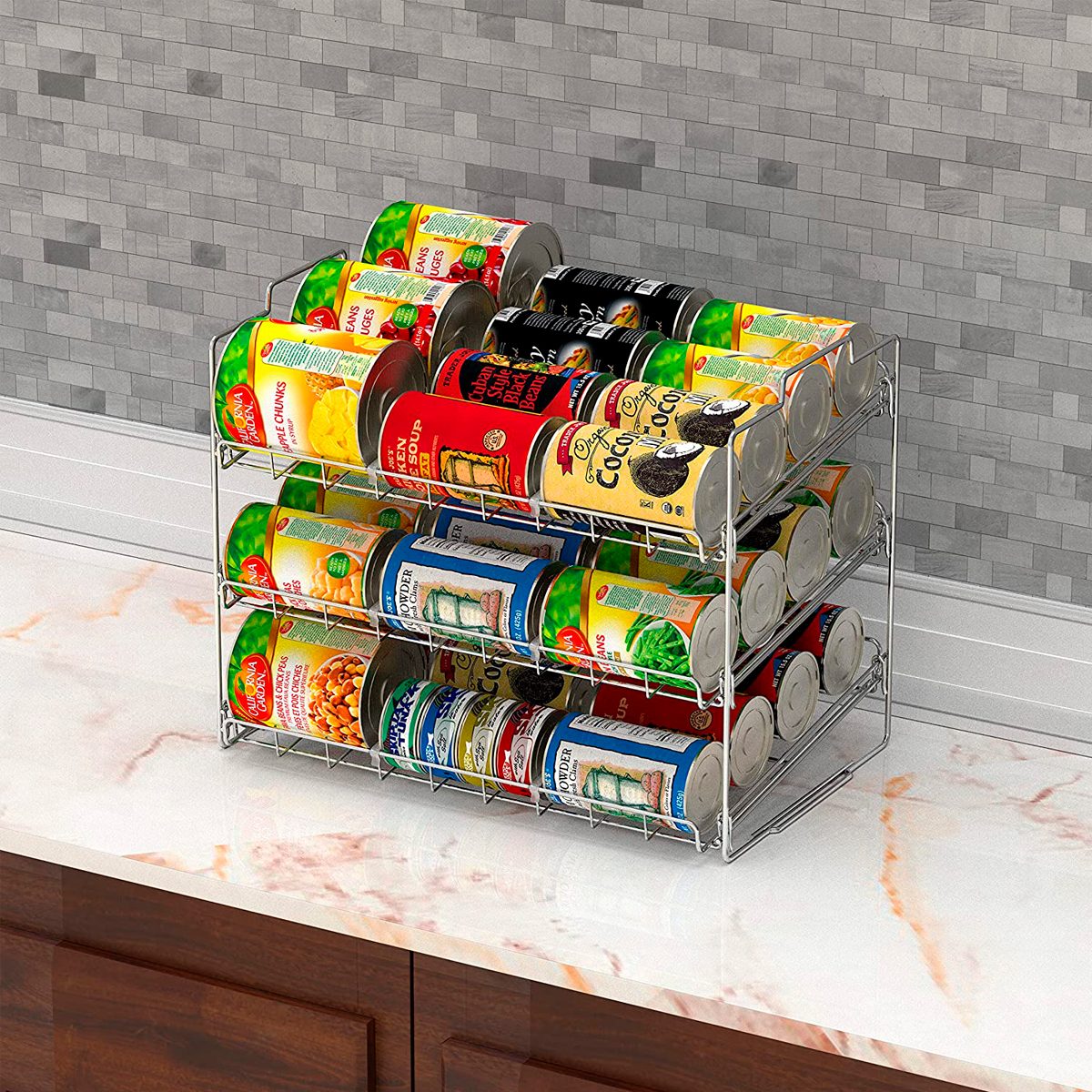 Decobros Supreme Stackable Can Rack Organizer 