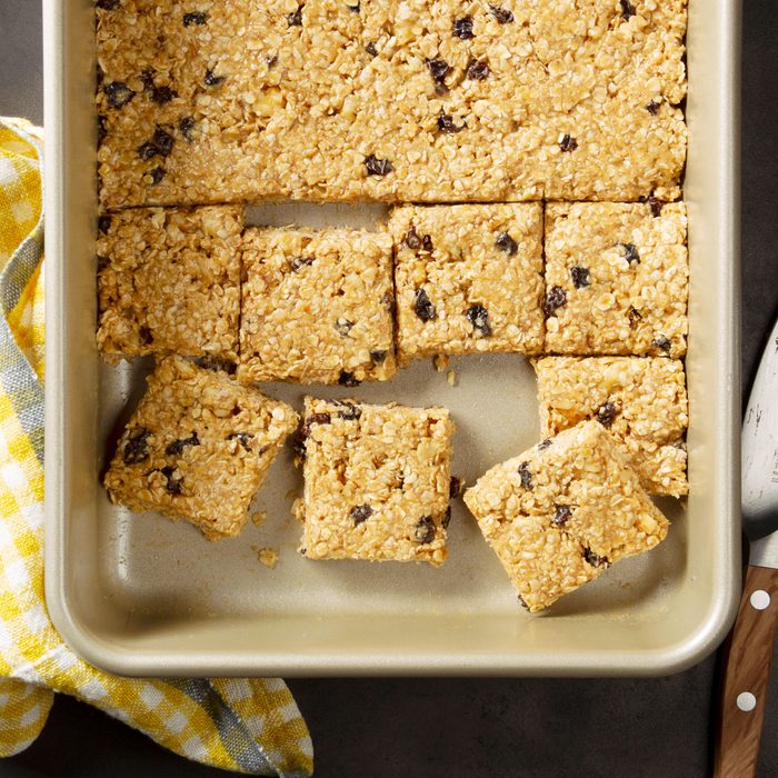 pan of homemade energy bars
