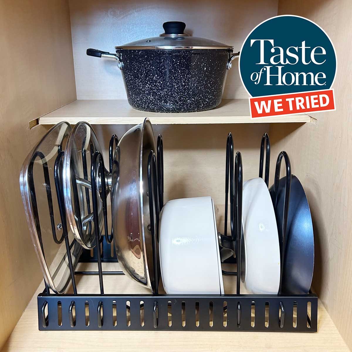 This Best-Selling Amazon Tool Organizes Pots and Pans In Seconds