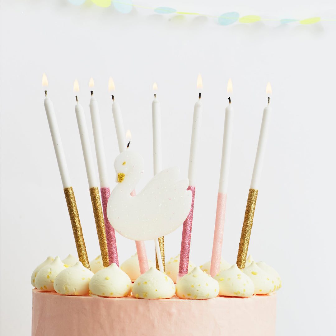Multicolor Dipped Glitter Candles Ecomm Via Merimeri.com