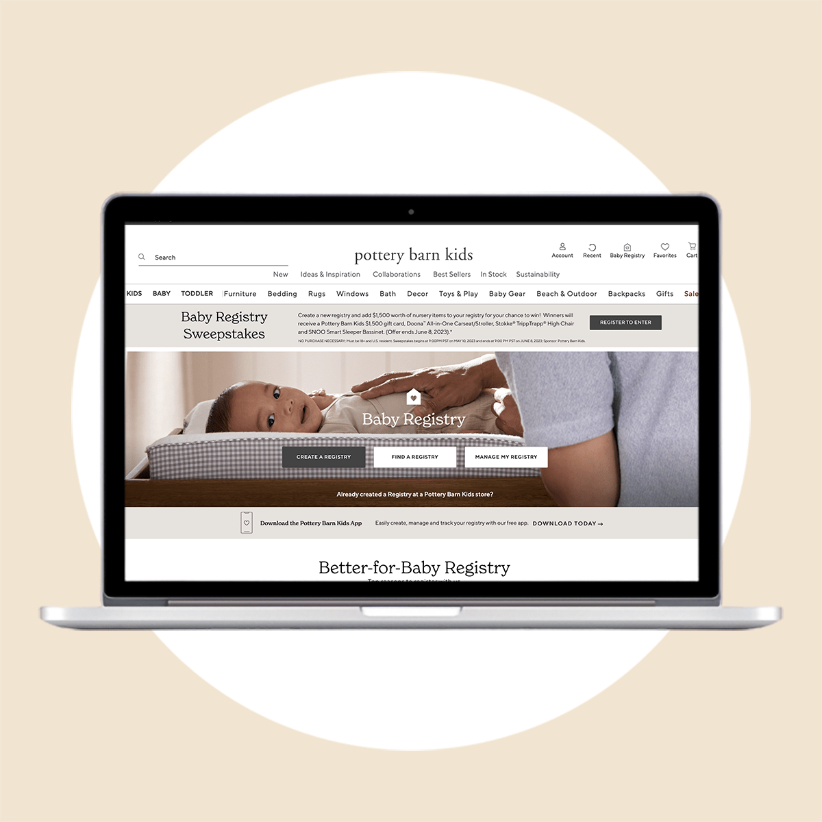 Pottery Barn Kids Baby Registry