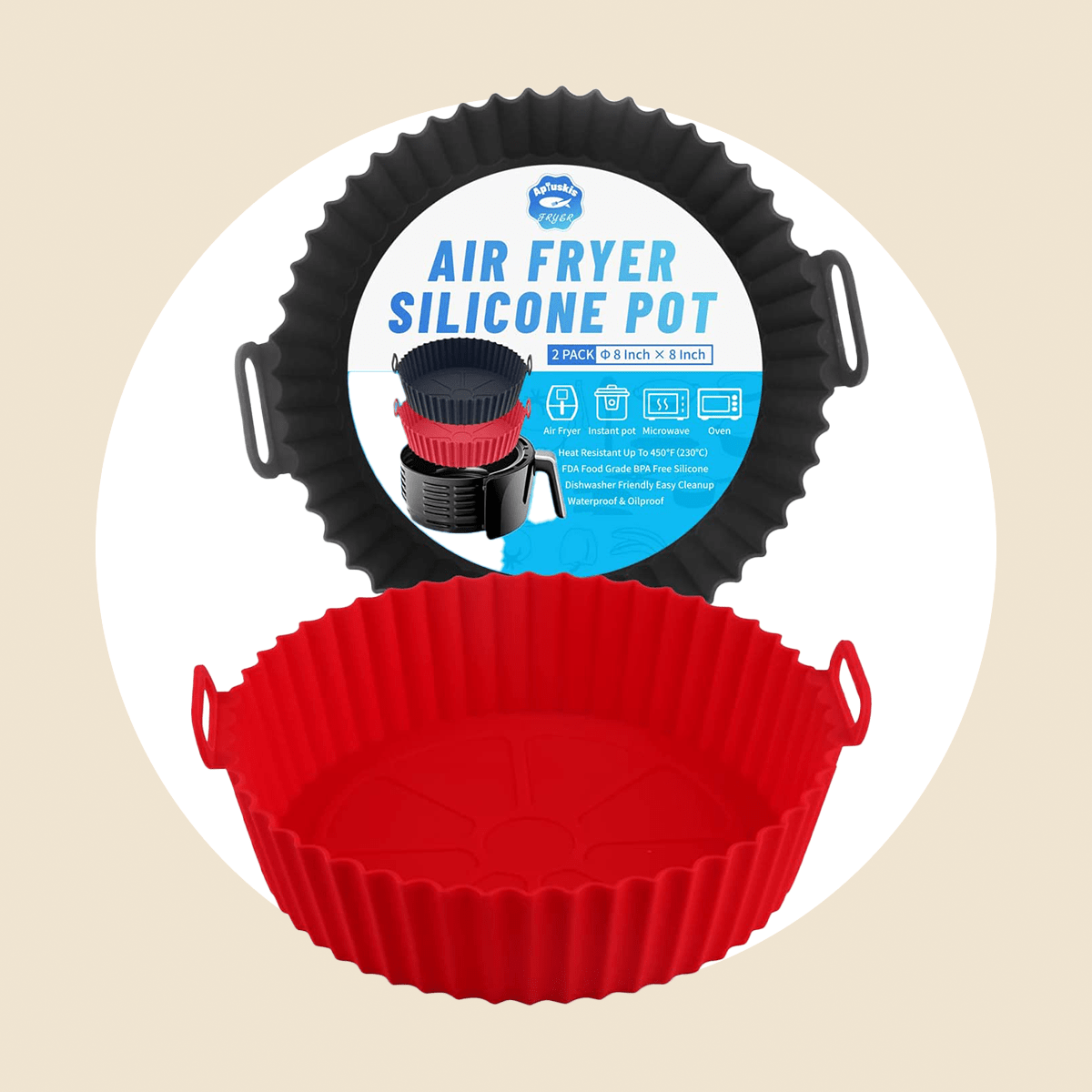 2 Pack Air Fryer Silicone Pots Ecomm Via Amazon.com