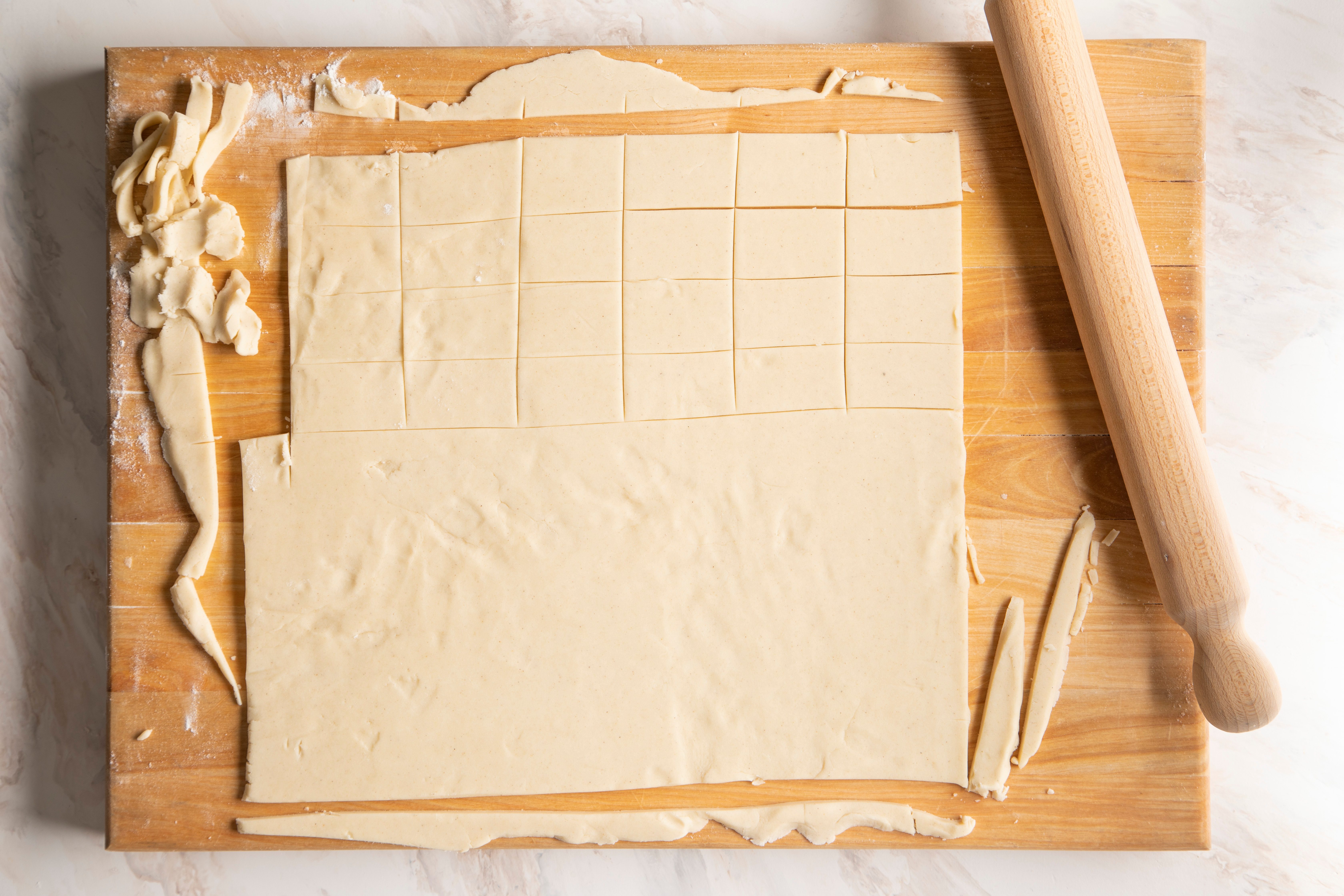 Gluten-Free Shortbread Cookie dough rolled out