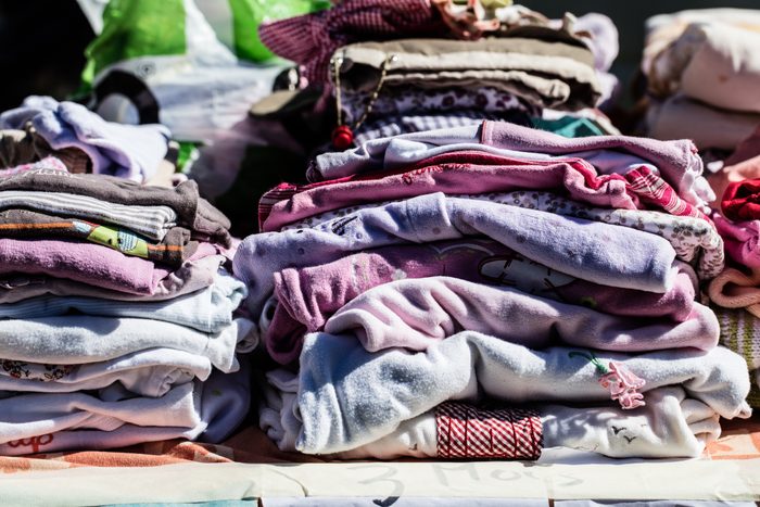 second hand baby clothes and pyjamas for reusing or reselling