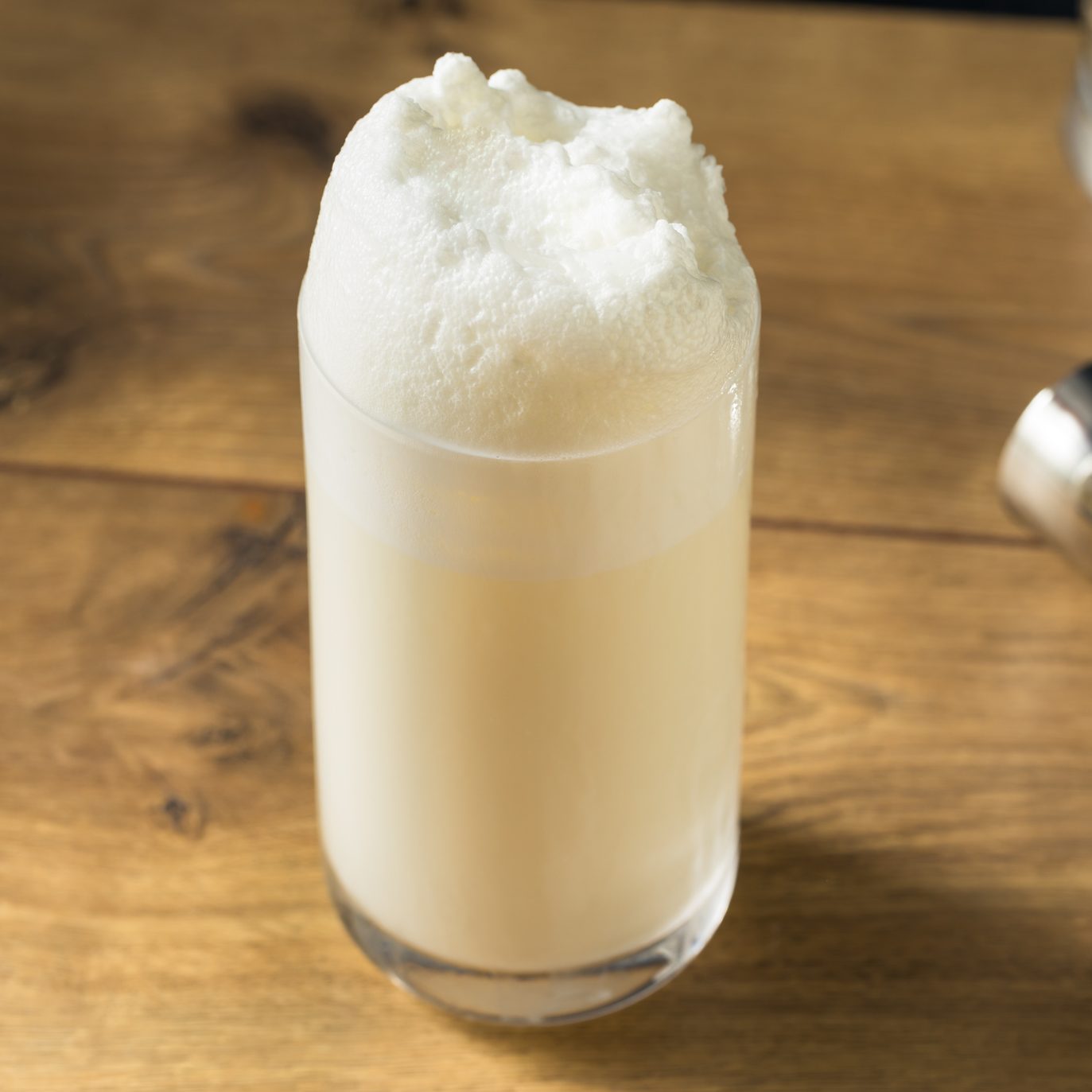 Homemade Frothy Ramos Gin Fizz Cocktail