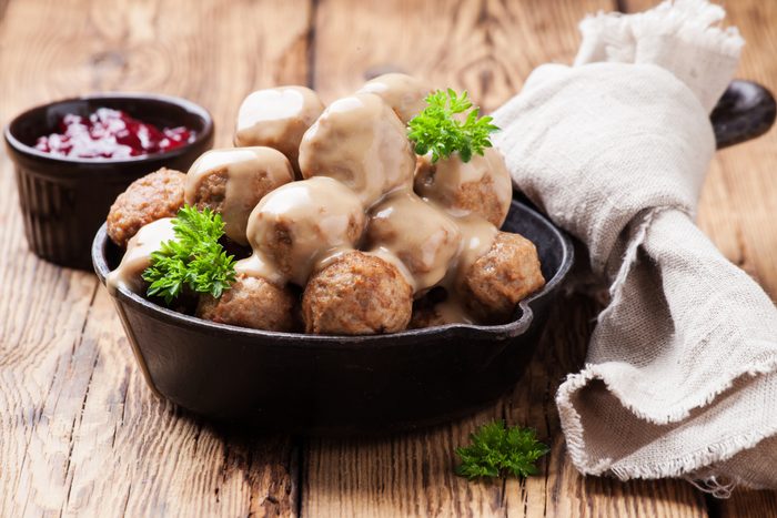 Traditional meatballs with sauce