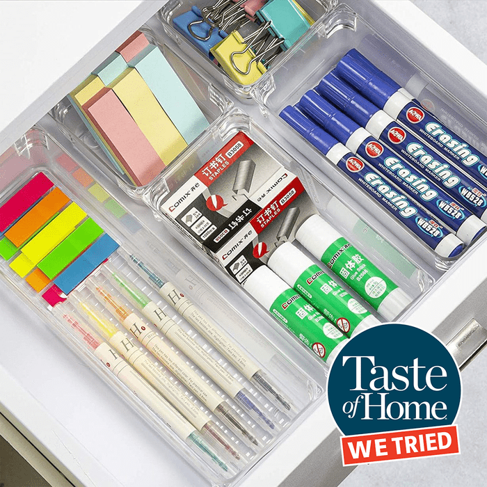 Chefstory 23 Pieces Clear Drawer Organizers Ecomm Via Amazon.com  E1673022555997