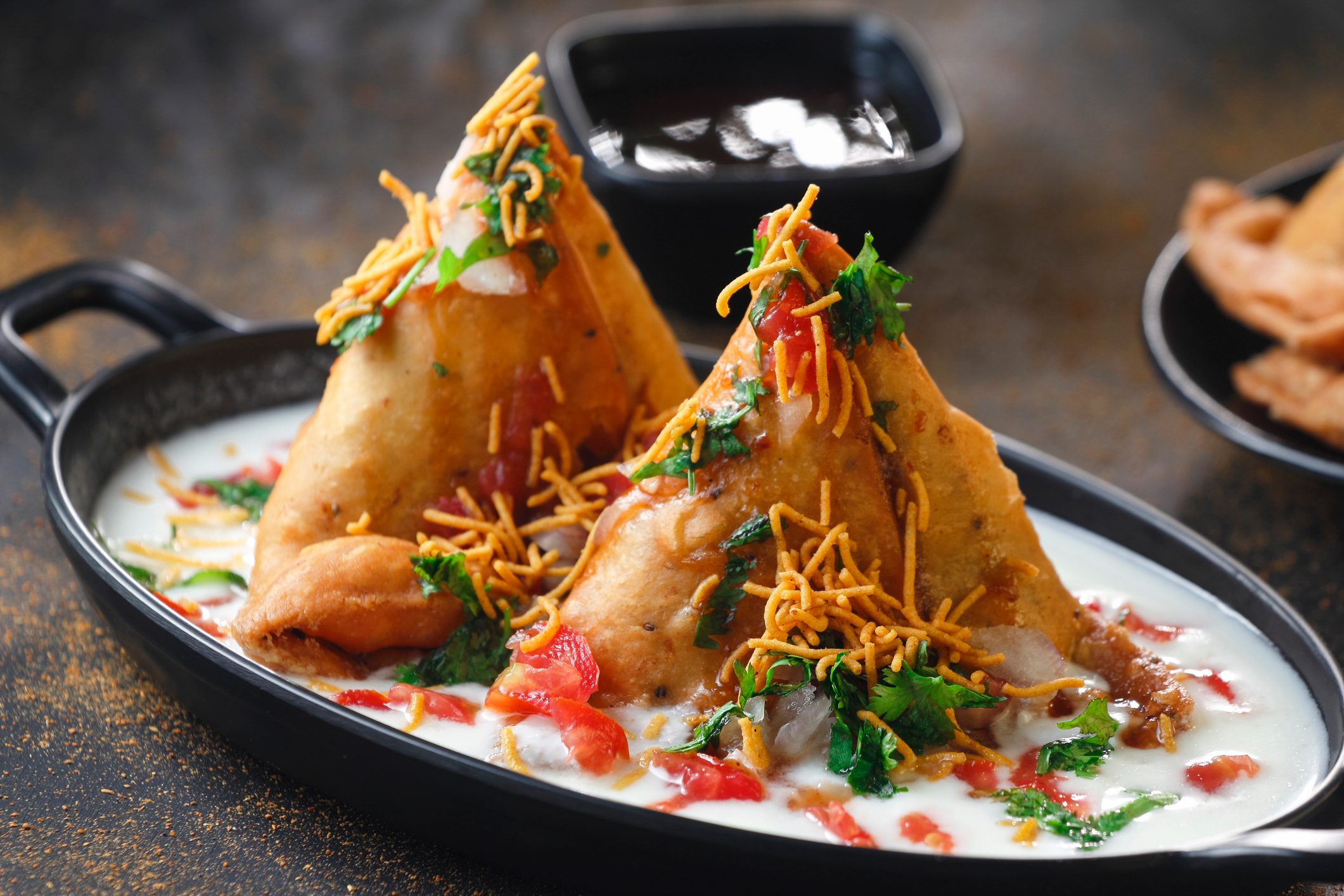 Curd Samosa Chaat
