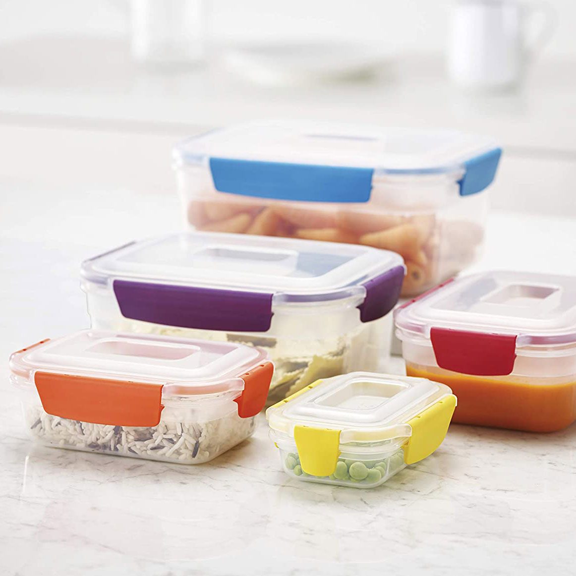 Joseph Joseph Nest Lock Plastic Food Storage Container Set With Lockable Airtight Leakproof Lids