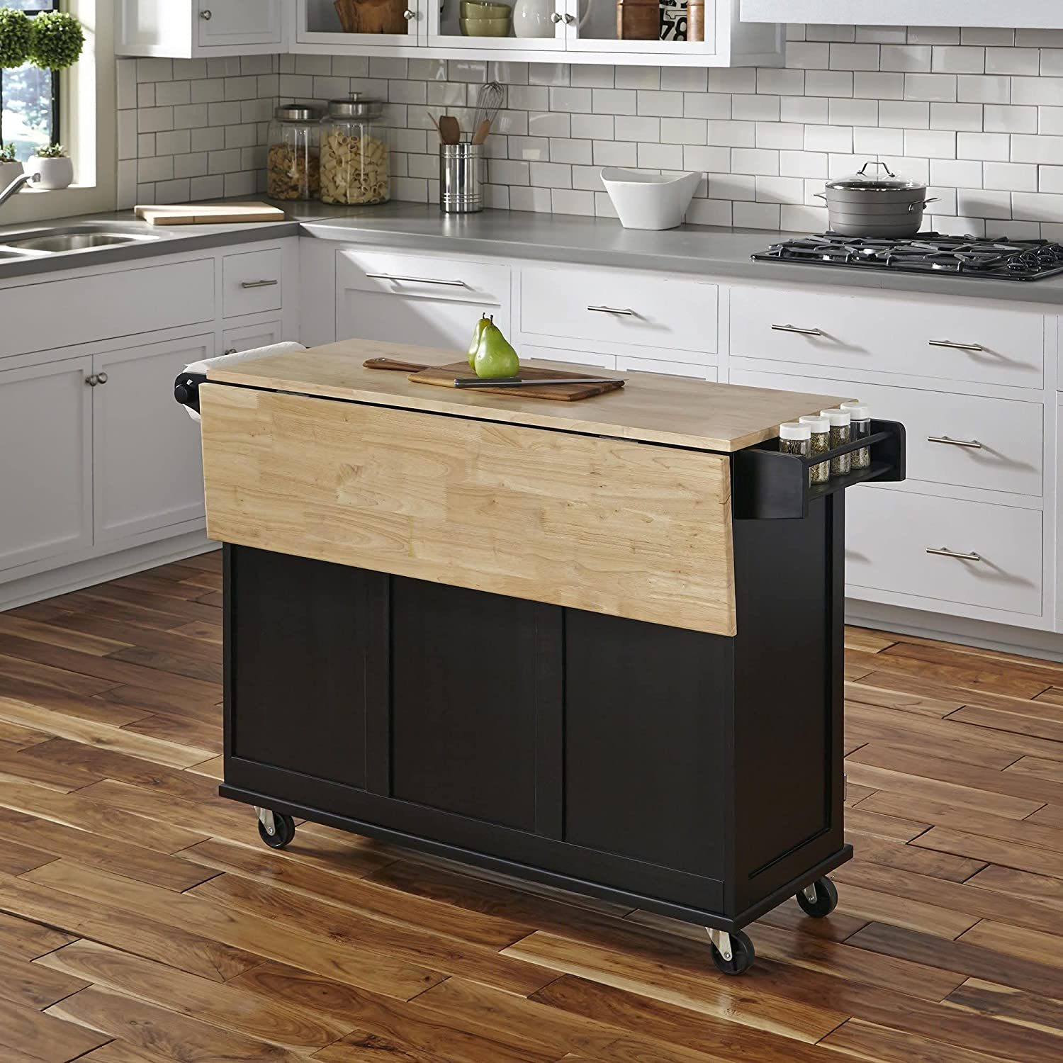 Wood Top Kitchen Cart Ecomm Via Amazon