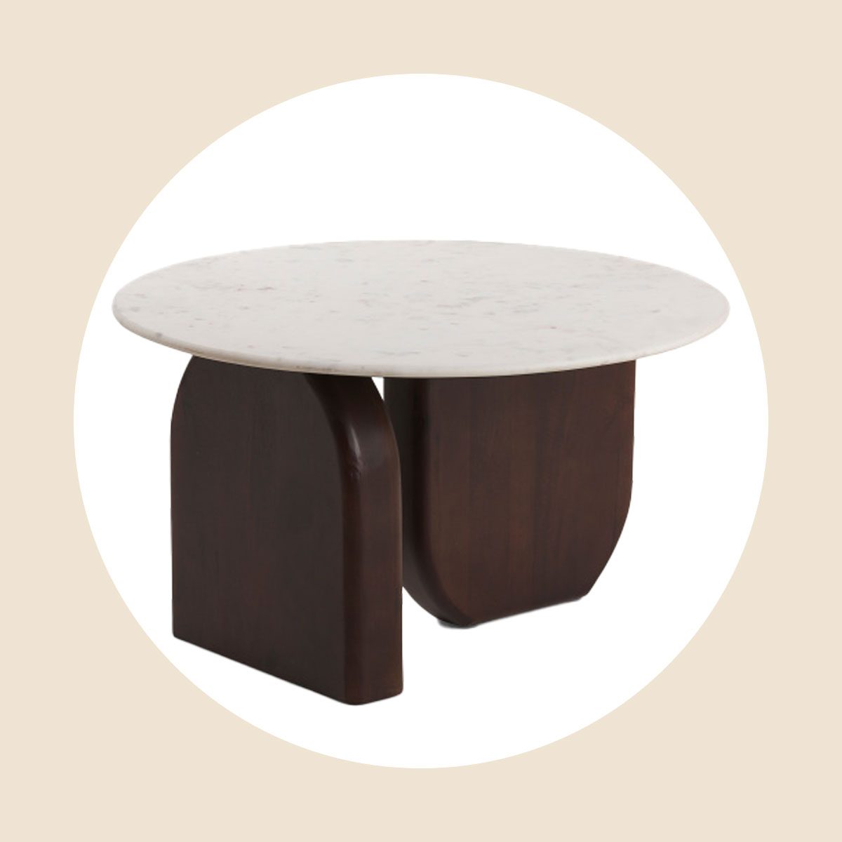 Wood And Marble Round Coffee Table Ecomm Via Tjmaxx