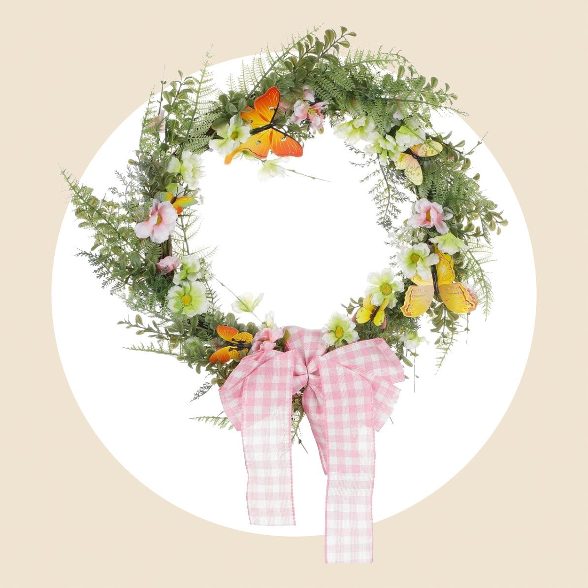 18in Spring Butterfly Wreath